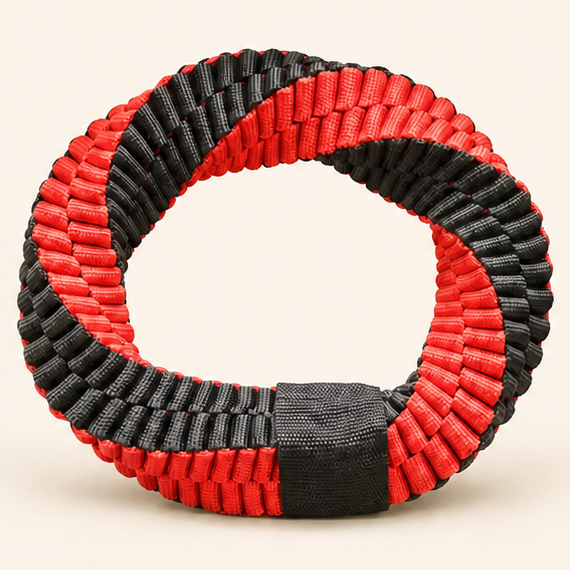 Anello Mordinodo nella combinazione Rosso × Nero