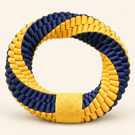 Anello Mordinodo nella combinazione Giallo × Blu