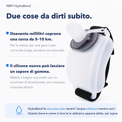 Scheda sincera: la capacità copre una corsa da 5-10 km e il silicone nuovo può sapere di gomma, con il rimedio del bicarbonato