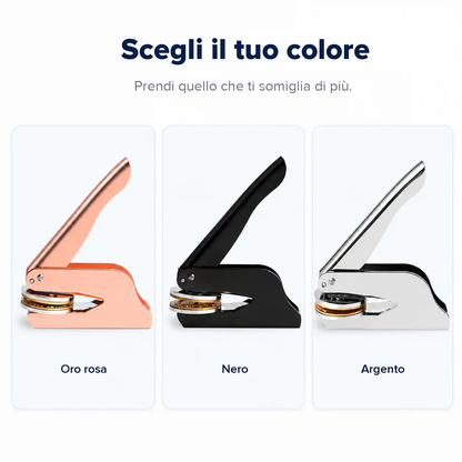 NMY Firmalibro — timbro a secco personalizzato